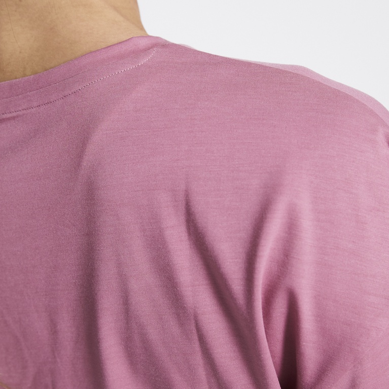 Wide sleeve training tee "Always" Heather Pink